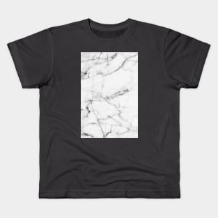 Pure White Marble Kids T-Shirt